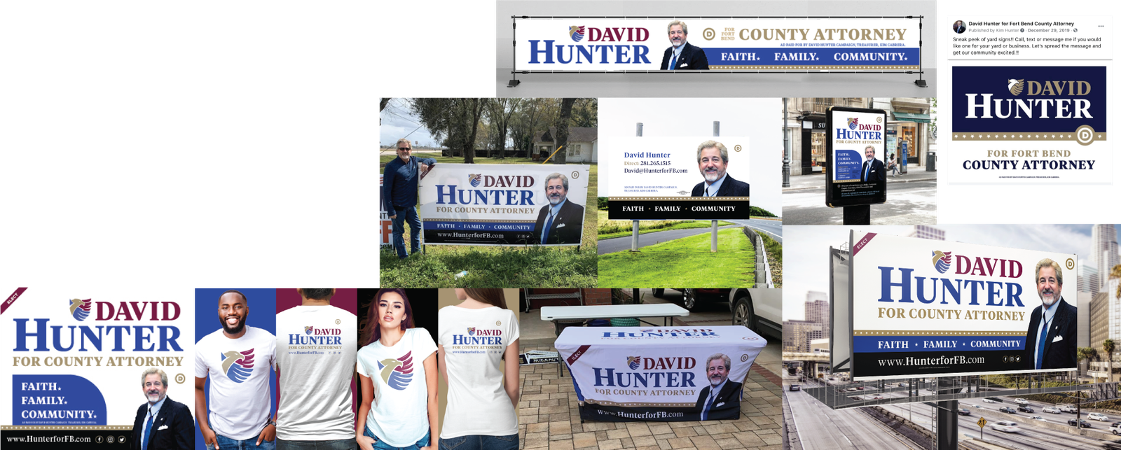 David Hunter campaign web banner